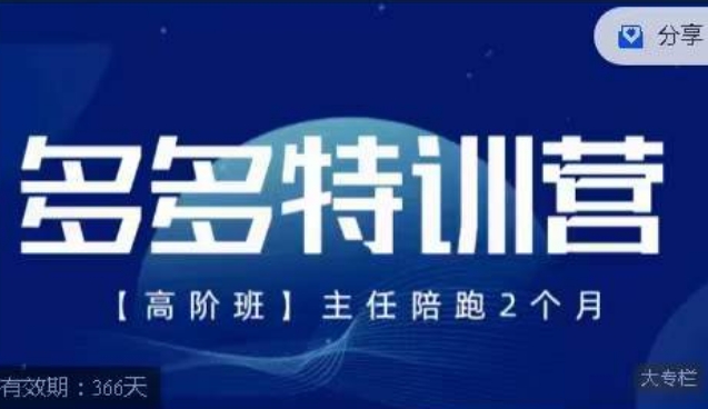 纪主任·多多特训营高阶班【9月13日更新】，拼多多最新玩法技巧落地实操-一点通资源网