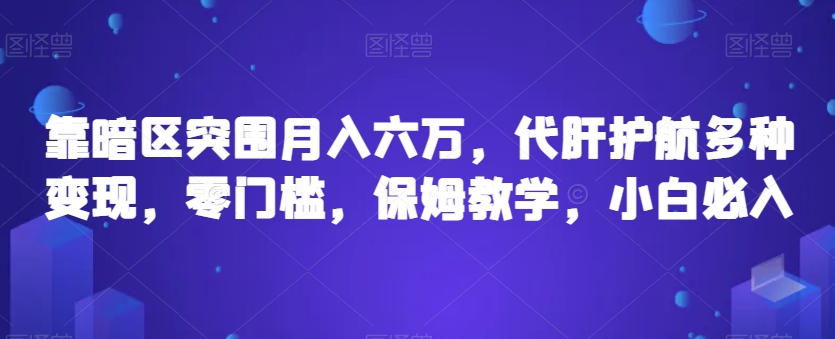 靠暗区突围月入六万，代肝护航多种变现，零门槛，保姆教学，小白必入【揭秘】-一点通资源网