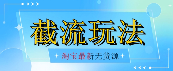 首发价值2980最新淘宝无货源不开车自然流超低成本截流玩法日入300+【揭秘】-一点通资源网