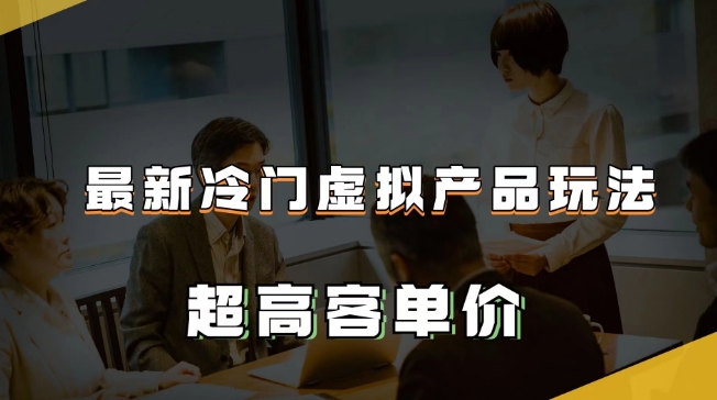 最新冷门虚拟产品玩法，超高客单价，月入2-3万＋【揭秘】-一点通资源网