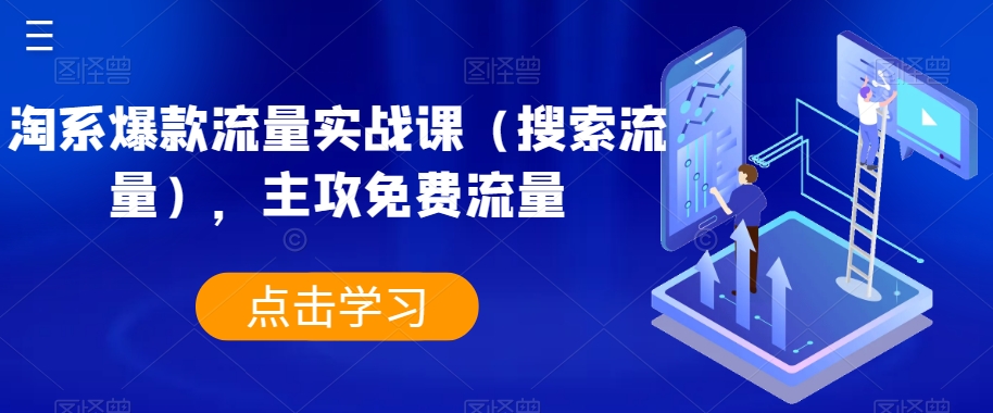 淘系爆款流量实战课（搜索流量），主攻免费流量-一点通资源网