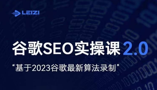 雷子·谷歌SEO 2.0实战课，独立站询盘自由必备，基于2023谷歌最新算法录制-一点通资源网