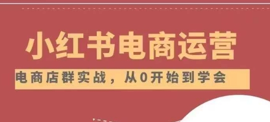 小红书店铺运营从小白到大神2.0，从入门到精通-一点通资源网