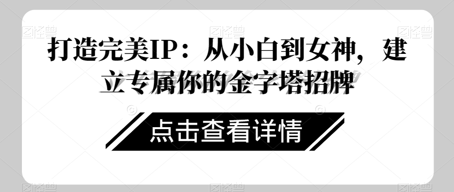 打造完美IP：从小白到女神，建立专属你的金字塔招牌-一点通资源网