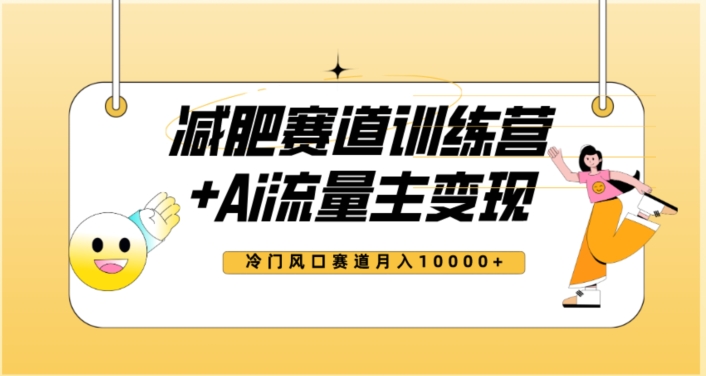 全新减肥赛道AI流量主+训练营变现玩法教程，蓝海冷门赛道小白轻松上手，月入10000+-一点通资源网