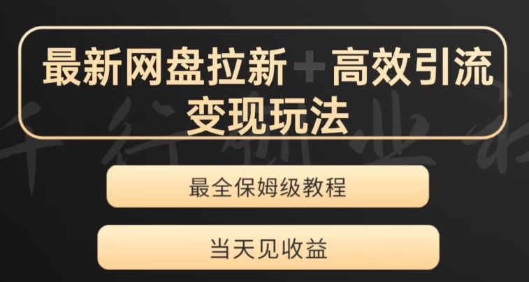 最新最全夸克网盘拉新变现玩法，多种裂变，举一反三变现玩法【揭秘】-一点通资源网