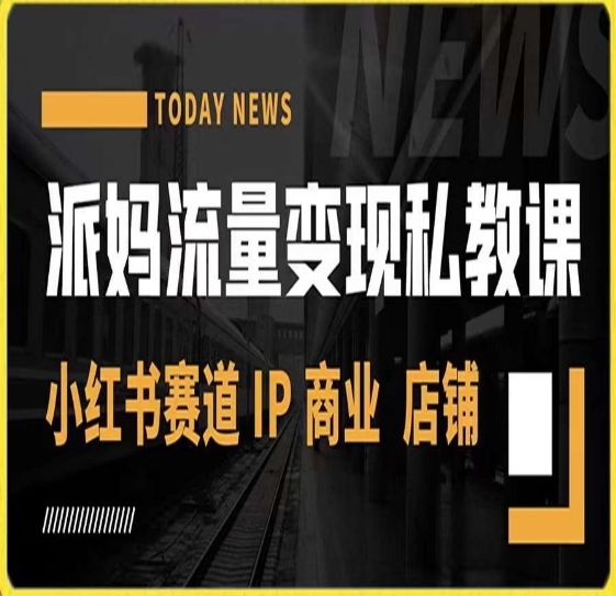 派妈流量变现私教课，小红书赛道IP  商业  店铺 -一点通资源网