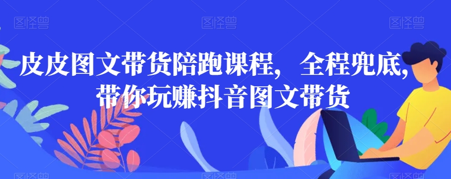 皮皮图文带货陪跑课程，全程兜底，带你玩赚抖音图文带货-一点通资源网