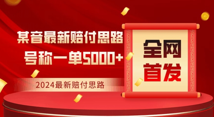 全网首发，2024最新抖音赔付项目，号称一单5000+保姆级拆解【仅揭秘】-一点通资源网