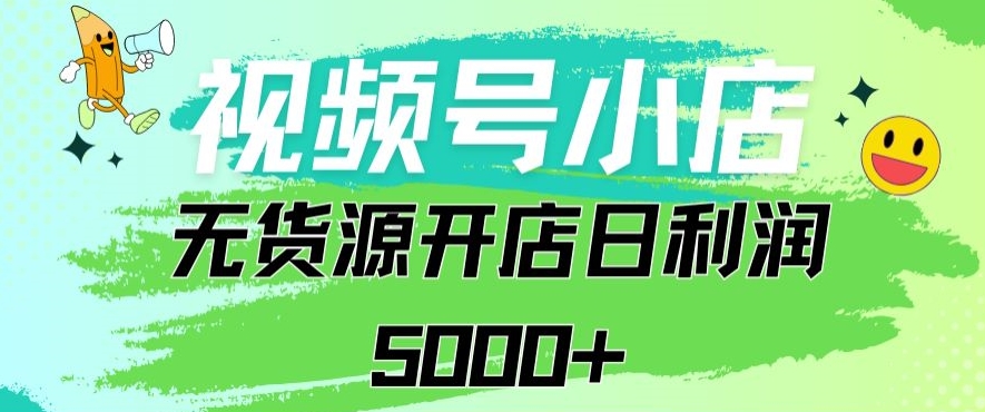 视频号无货源小店从0到1日订单量千单以上纯利润稳稳5000+【揭秘】-一点通资源网
