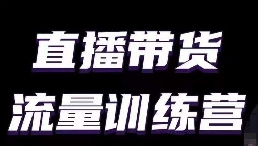 直播带货流量训练营，小白主播必学直播课-一点通资源网