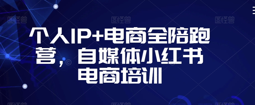 个人IP+电商全陪跑营，自媒体小红书电商培训-一点通资源网