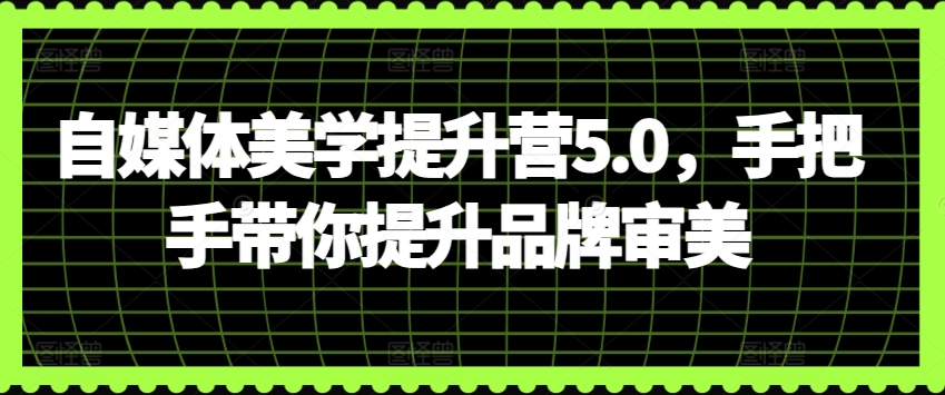 自媒体美学提升营5.0，手把手带你提升品牌审美-一点通资源网