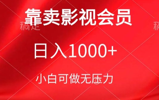 靠卖影视会员，日入1000+，落地保姆级教程，新手可学【揭秘】-一点通资源网