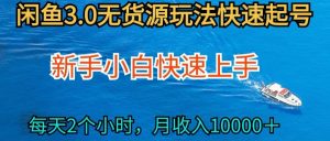 2024最新闲鱼无货源玩法,从0开始小白快手上手,每天2小时月收入过万【揭秘】-一点通资源网