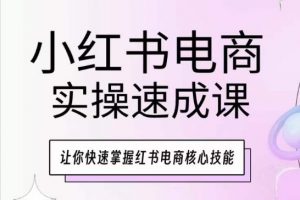 小红书电商实操速成课,让你快速掌握红书电商核心技能-一点通资源网