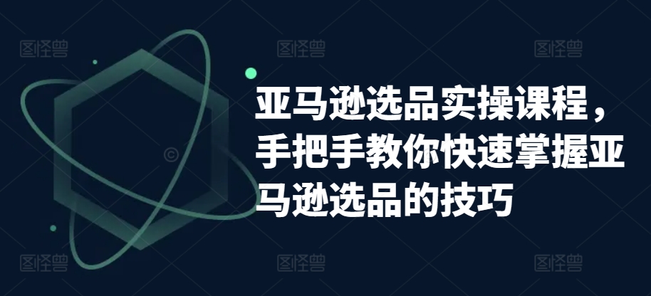 亚马逊选品实操课程，手把手教你快速掌握亚马逊选品的技巧-一点通资源网