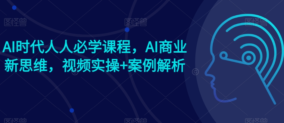 AI时代人人必学课程，AI商业新思维，视频实操+案例解析【赠AI商业爆款案例】-一点通资源网