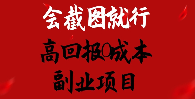 会截图就行，高回报0成本副业项目，卖离婚模板一天1.5k+【揭秘】-一点通资源网