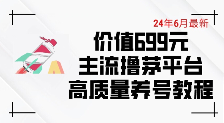 6月最新价值699的主流撸茅台平台精品养号下车攻略【揭秘】-一点通资源网