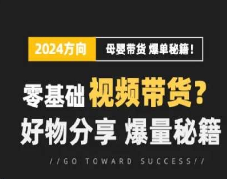 短视频母婴赛道实操流量训练营，零基础视频带货，好物分享，爆量秘籍-一点通资源网