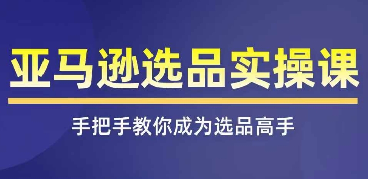 亚马逊选品实操课程，快速掌握亚马逊选品的技巧，覆盖亚马逊选品所有渠道-一点通资源网