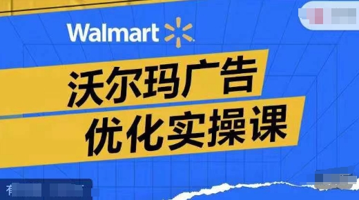 沃尔玛广告优化实操课，广告报告实操讲解，广告如何提高转化和ROAS等-一点通资源网