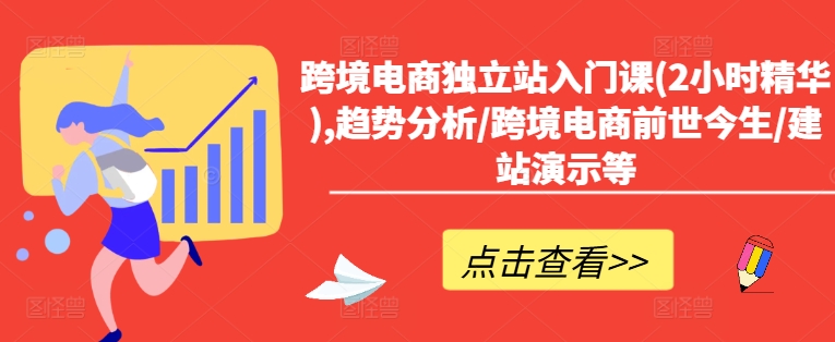 跨境电商独立站入门课(2小时精华),趋势分析/跨境电商前世今生/建站演示等-一点通资源网