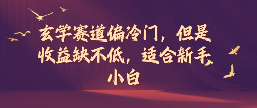 玄学赛道偏冷门，但是收益缺不低，适合新手小白【揭秘】-一点通资源网