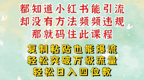 小红书靠复制粘贴一周突破万级流量池干货，以减肥为例，每天稳定引流变现四位数【揭秘】-一点通资源网