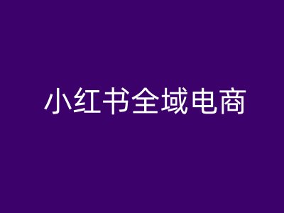 小红书全域电商，小红书电商教程-一点通资源网