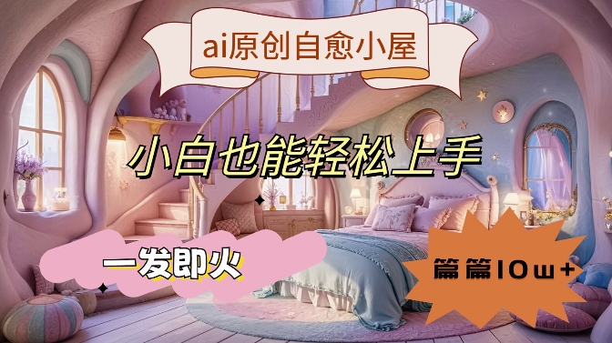 ai原创治愈小屋，小白也能轻松上手，一发即火，篇篇10w+【揭秘】-一点通资源网