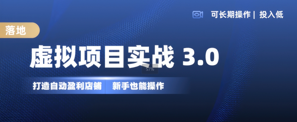 虚拟项目实战3.0，打造自动盈利店铺，可长期操作投入低，新手也能操作-一点通资源网