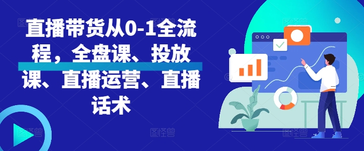 直播带货从0-1全流程，全盘课、投放课、直播运营、直播话术-一点通资源网