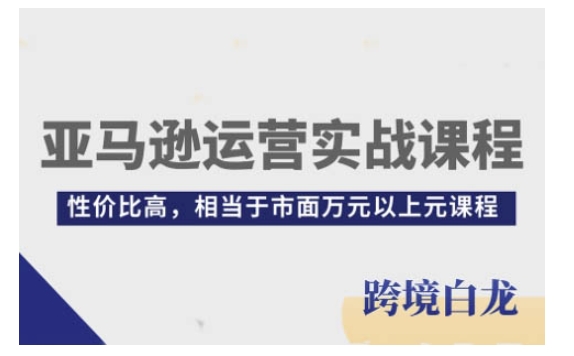 亚马逊运营实战课程，亚马逊从入门到精通，性价比高，相当于市面万元以上元课程-一点通资源网