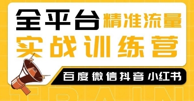 全平台精准流量实战训练营，百度微信抖音小红书SEO引流教程-一点通资源网