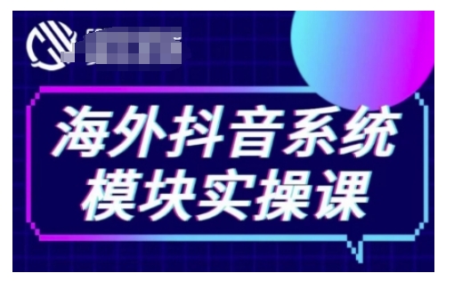 海外抖音Tiktok系统模块实操课，TK短视频带货，TK直播带货，TK小店端实操等-一点通资源网