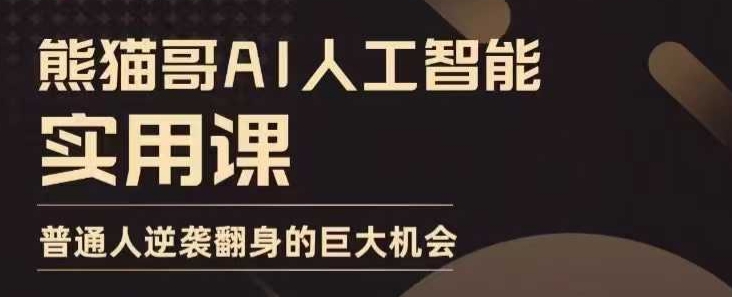 AI人工智能实用课，实在实用实战，普通人逆袭翻身的巨大机会-一点通资源网
