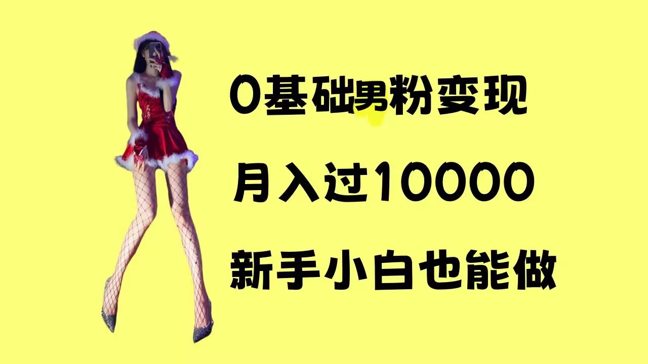 0基础男粉s粉变现，月入过1w+，操作简单，新手小白也能做【揭秘】-一点通资源网