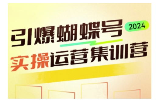 引爆蝴蝶号实操运营，助力你深度掌握蝴蝶号运营，实现高效实操，开启流量变现之路-一点通资源网