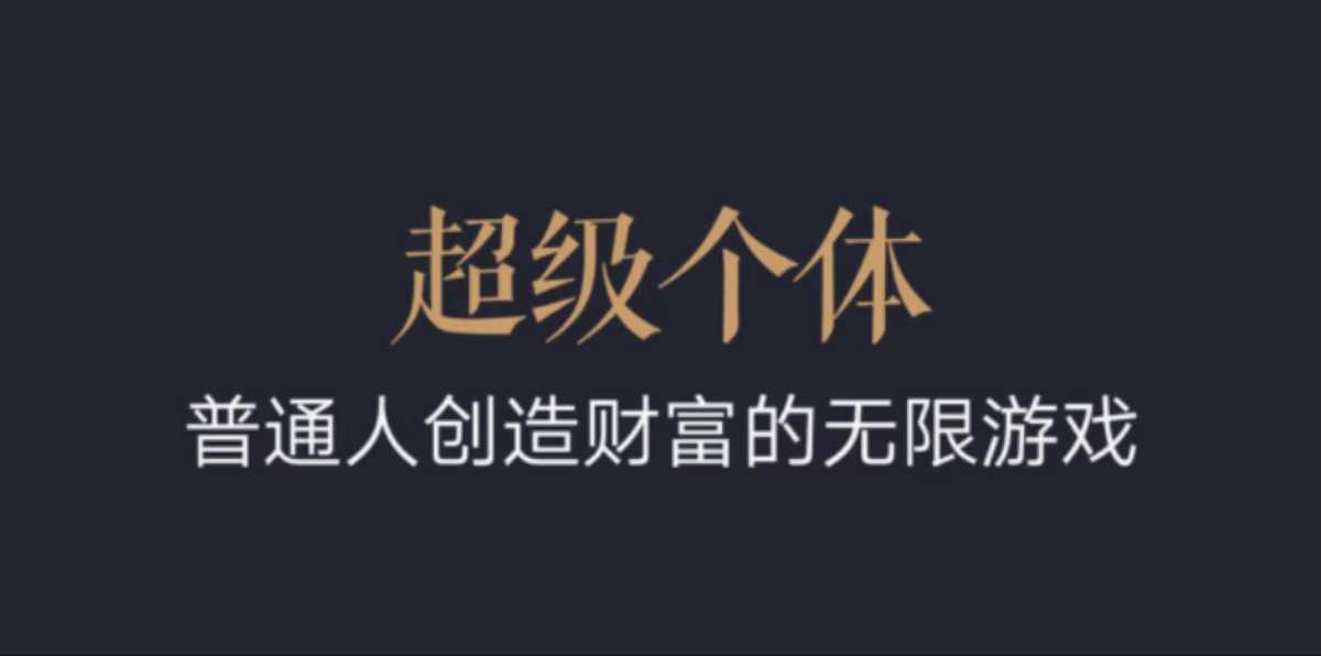 超级个体：2024-2025翻盘指南，普通人创造财富的无限游戏-一点通资源网