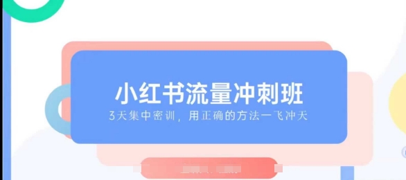 小红书流量冲刺班2025，最懂小红书的女人，快速教你2025年入局小红书-一点通资源网