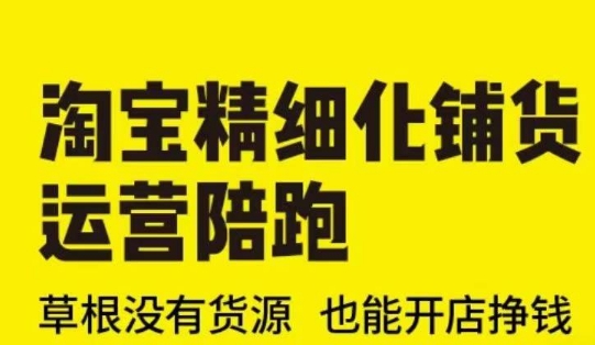 淘宝精细化铺货运营陪跑(部分更新至2025)，草根没有货源 也能开店挣钱-一点通资源网