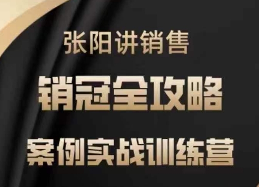 张阳讲销售实战训练营，​案例实战训练，销冠全攻略-一点通资源网