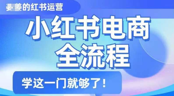 小红书电商全流程，精简易懂，从入门到精通，学这一门就够了-一点通资源网