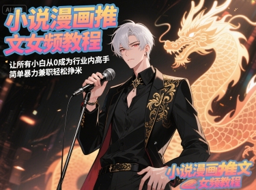 小说漫画推文女频教程，让所有小白从0成为行业内高手，简单暴力兼职轻松挣米-一点通资源网