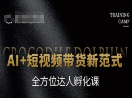 AI+短视频带货新范式，全方位达人孵化课-一点通资源网