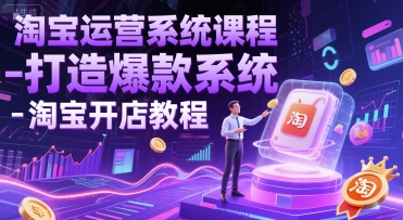 淘宝运营系统课程-打造爆款系统-淘宝开店教程-一点通资源网