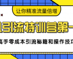 卓凡引流特训营第一期:高手零成本引流秘籍和操作技巧,让你精准流量倍增-一点通资源网