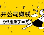 0元开公司赚钱,不花一分钱几天躺赚了30多万,详细操作流程!-一点通资源网